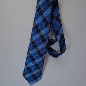 Burberry Blue Tartan Silk Tie
